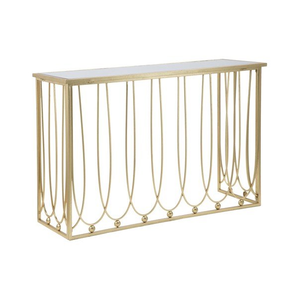 Zelta krāsas konsoles galds 43x120 cm Alesandra – Mauro Ferretti-image-1