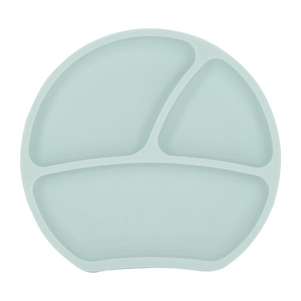 Gaiši zils silikona bērnu šķīvis 19x20,5 cm – Kindsgut-image-3