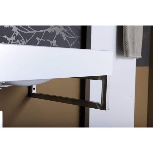 Sudraba krāsas tērauda virsmas balsts 49x4 cm – Sapho-image-1