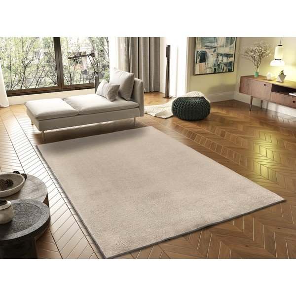 Bēšs mikrošķiedras paklājs 120x170 cm Coraline Liso – Universal-image-1