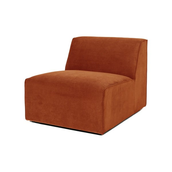 Oranžs velveta dīvāna centra modulis Scandic Sting-image-2