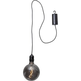 Melna LED āra lampa Star Trading Glassball, garums 1 m