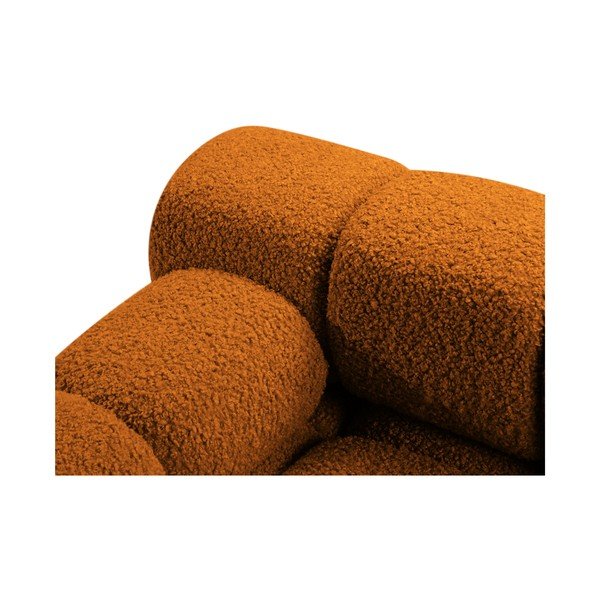 Terakotas oranžs modulārais dīvāns no buklē auduma 188 cm – Micadoni -image-4