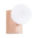 Balta/dabīga toņa sienas lampa ø 12 cm Solum – Sollux