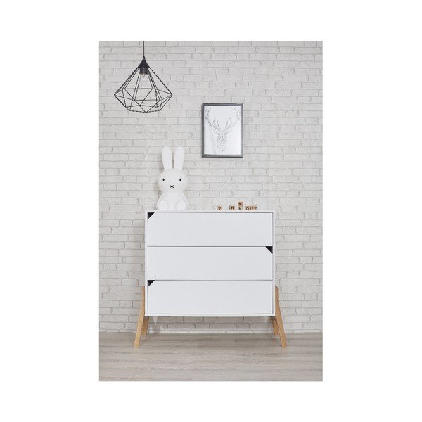 Balta kumode ar 3 atvilktnēm BELLAMY Lotta-image-4