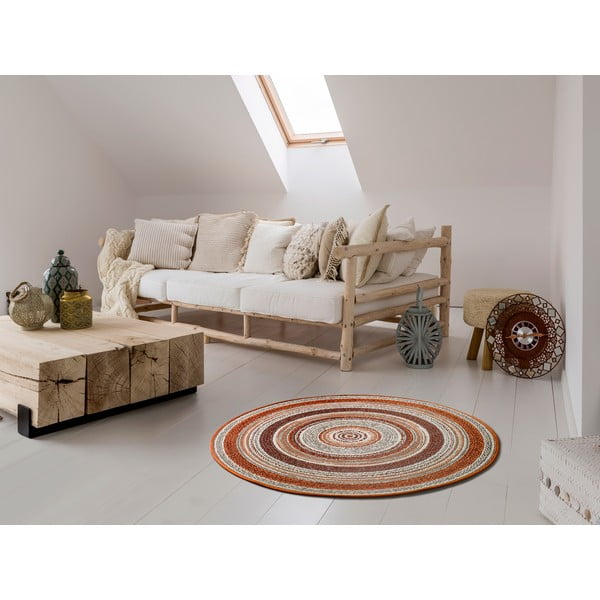 Oranžs āra paklājs Universal Verdi, ⌀ 120 cm-image-1