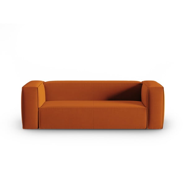 Oranžs samta dīvāns 200 cm Mackay – Cosmopolitan Design
