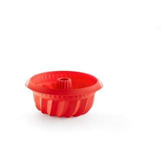 Sarkana silikona forma kēksam Lékué, ⌀ 22 cm