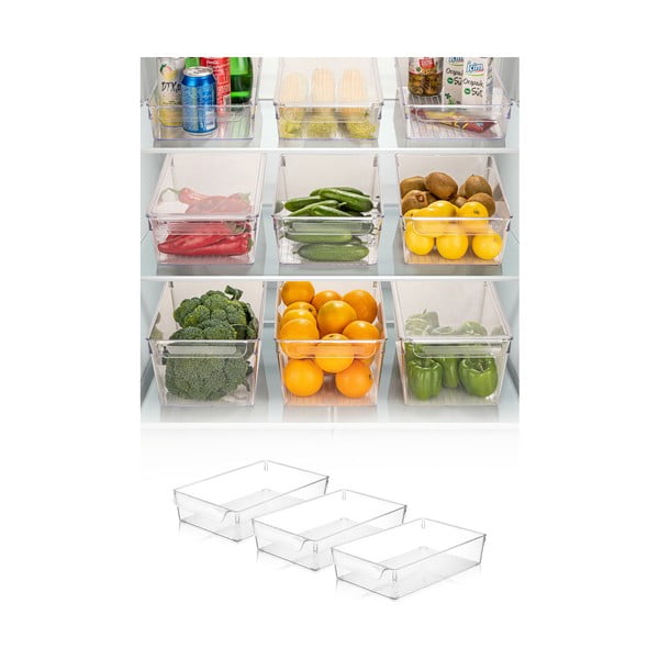 Plastmasas ledusskapja organizatori (3 gab.) – Hermia-image-1