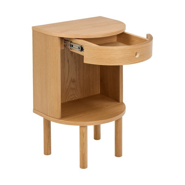 Gaiša dabīga toņa naktsskapītis ar ozolkoka imitāciju Paron – Actona-image-3