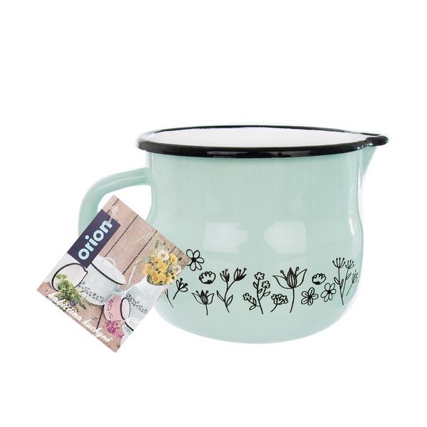 Piparmētru zaļa emaljas krūze Orion Meadow , 1,2 l-image-2