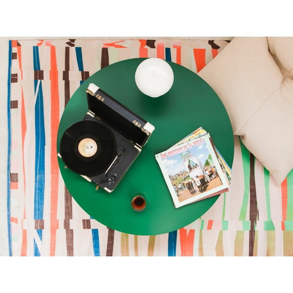 Tumši zaļš apaļš žurnālgaldiņš ø 100 cm Pausa – Really Nice Things-image-2