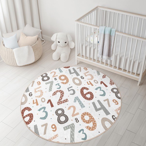 Mazgājams bērnu rotaļu paklājs ø100 cm Happy Numbers – Mila Home-image-3