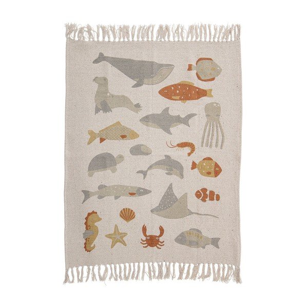 Bēšs kokvilnas bērnu sega 100x80 cm Abaas – Bloomingville Mini