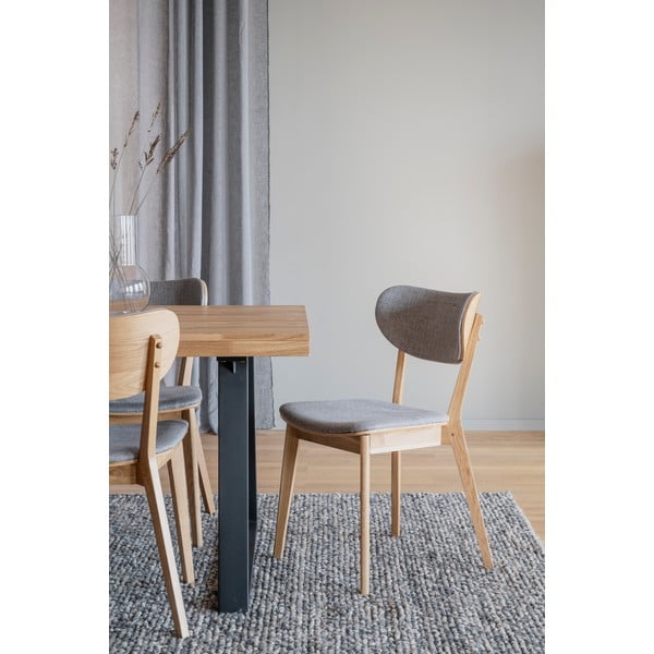 Pelēki ēdamistabas krēsli (2 gab.) Kato – Rowico-image-3