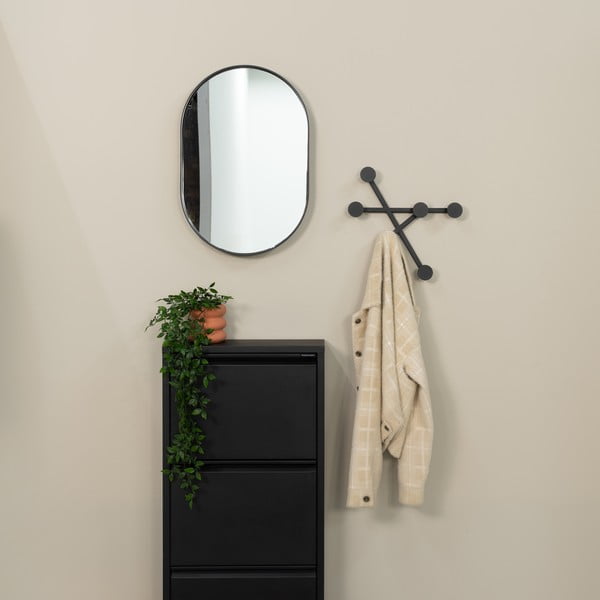 Melns metāla sienas pakaramais Bottoni – Spinder Design-image-1