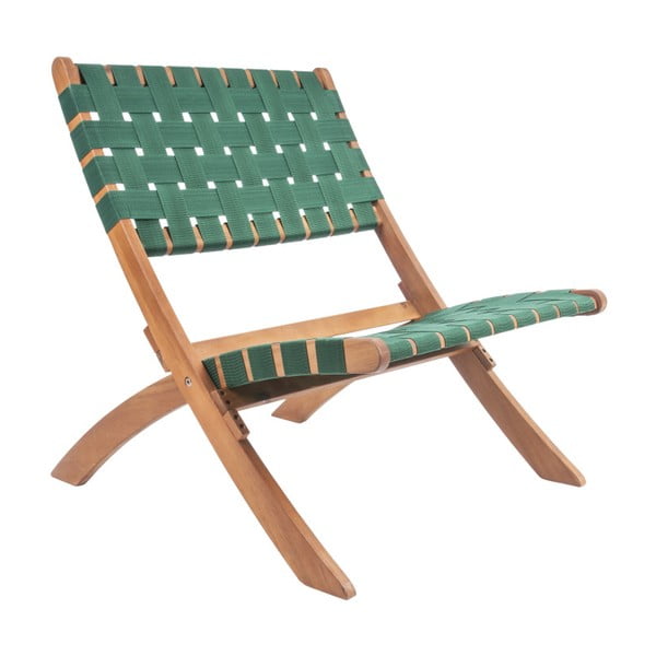 Zaļš akācijas koka krēsls ar neilona pārvalku Leitmotiv Weave
