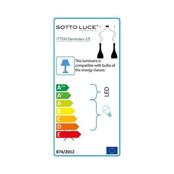 Balta piekaramā lampa ar 2 abažūriem Sotto Luce ITTEKI-image-4