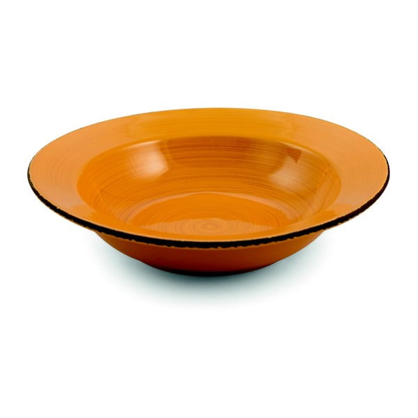 Villa d'Este oranžas krāsas keramikas dziļais šķīvis, ø 25,4 cm