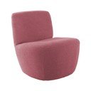Rozā atpūtas krēsls no buklē auduma Ada – Leitmotiv
