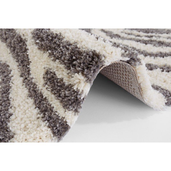 Pelēks/bēšs apaļš paklājs ø 160 cm Striped Animal – Ragami-image-2