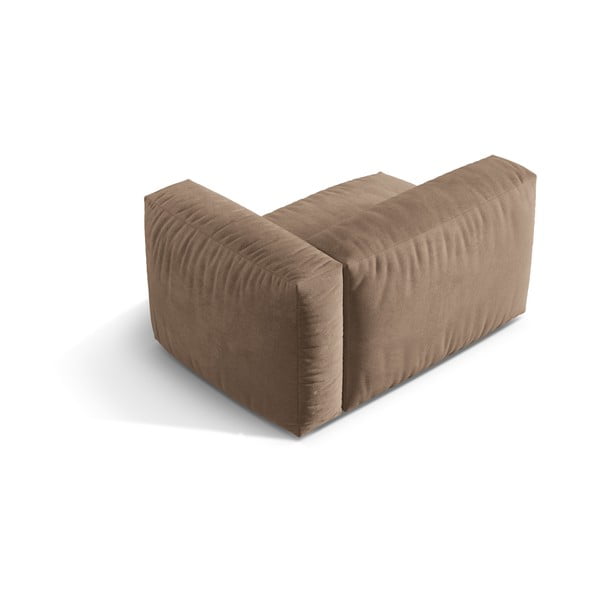 Gaiši brūna samta modulārā dīvāna daļa (ar labo stūri) Martina – Micadoni -image-2