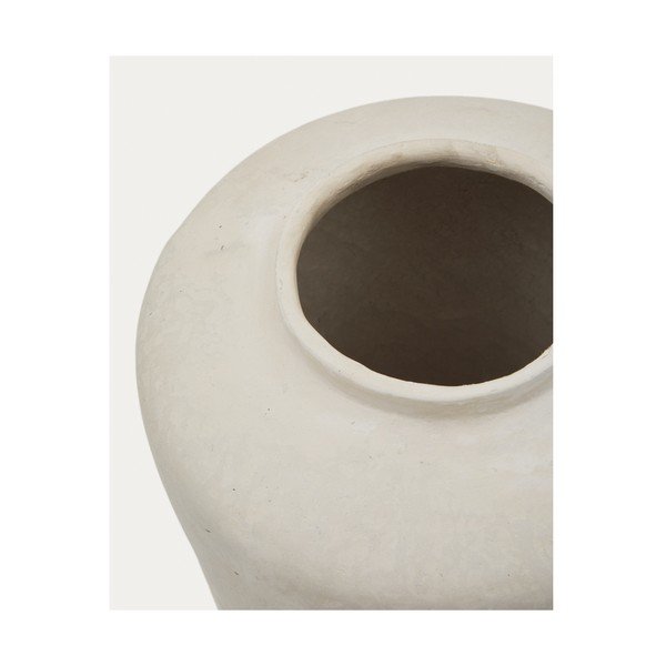 Krēmkrāsas augsta vāze no papjēmašē (augstums 55 cm) Serina – Kave Home-image-2