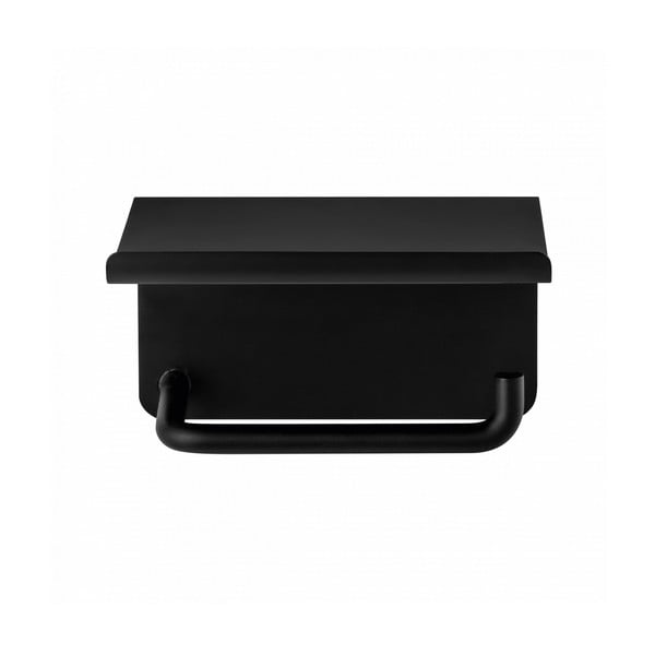 Melns nerūsējošā tērauda sienas tualetes papīra turētājs Modo – Blomus-image-1