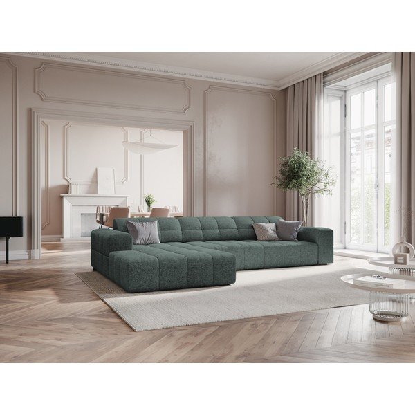 Tirkīzzils stūra dīvāns (ar kreiso stūri) Chicago – Cosmopolitan Design-image-1