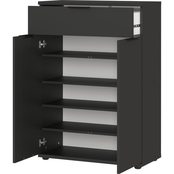 Antracīta pelēks apavu plaukts ar atvilktnēm Stanton – Germania-image-3