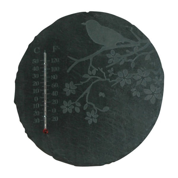 Šīfera apaļais termometrs ar putnu motīvu Esschert Design, ⌀ 22 cm