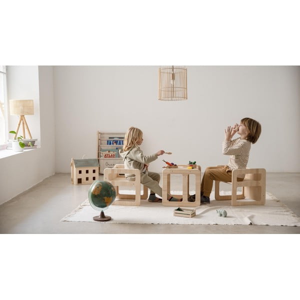 Priedes masīvkoka bērnu krēsli (2 gab.) Montessori – Little Nice Things-image-4