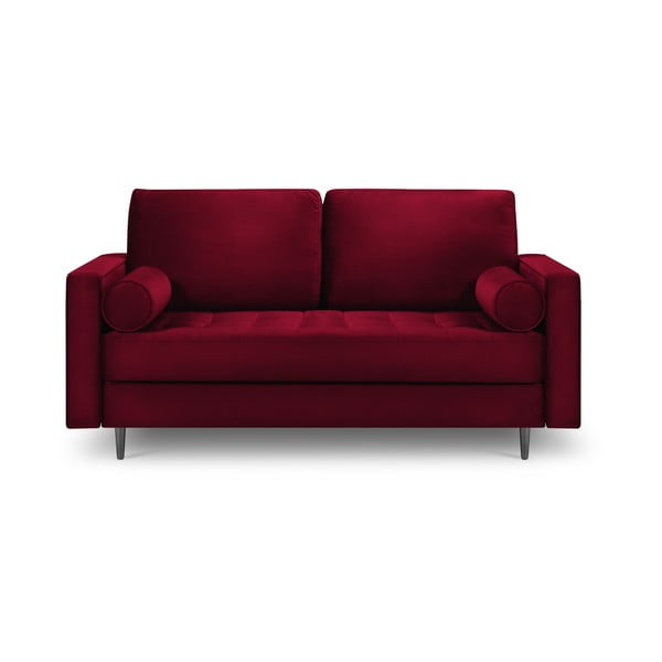 Sarkans samta dīvāns Milo Casa Santo, 174 cm