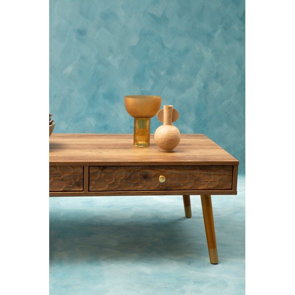 Tumša dabīga toņa žurnālgaldiņš 59x110 cm Frida – Premier Housewares-image-3