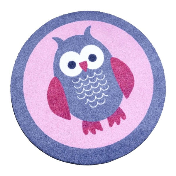 Bērnu rozā paklājs Zala Living Owl, ⌀ 100 cm