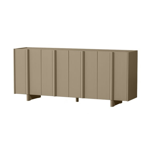 Bēša priedes masīvkoka zema kumode 200x85 cm Basu – WOOOD-image-3