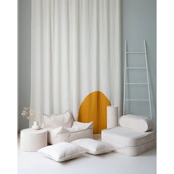 Krēmkrāsas velveta bērnu dīvāna spilvens Roll – Wigiwama-image-2