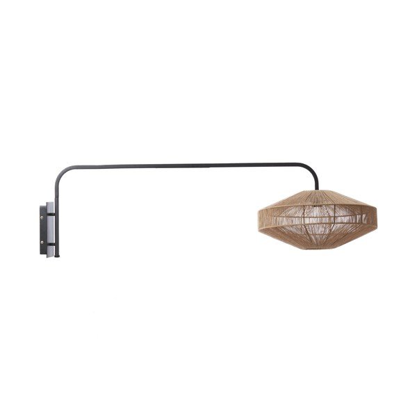 Dabīga toņa metāla sienas lampa ar vadu ø 43 cm Lyra – Light & Living