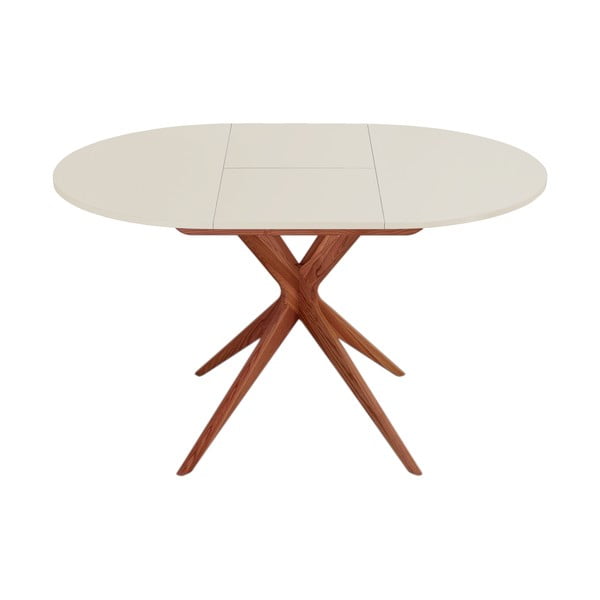 Apaļš izvelkams ēdamgalds ar papildu galda virsmu ø 90 cm Jubi – Ragaba-image-1