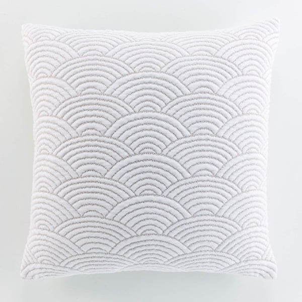 Balts/bēšs trikotāžas gultas pārklāja un spilvendrānas komplekts 220x240 cm Cassandra – douceur d'intérieur-image-4