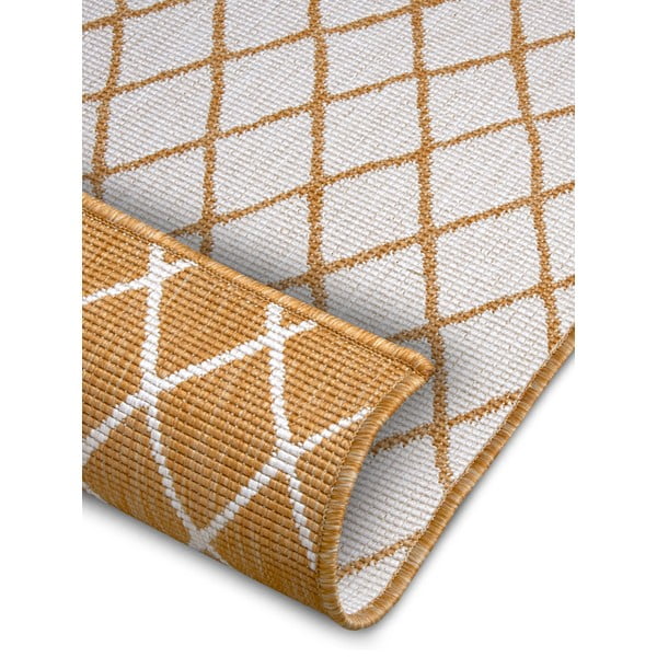 Okera dzeltens/balts āra paklājs 80x150 cm Malaga – NORTHRUGS-image-2