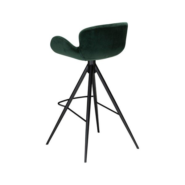 Tumši zaļš bāra krēsls DAN-FORM Denmark Gaia Velvet, augstums 98 cm-image-3