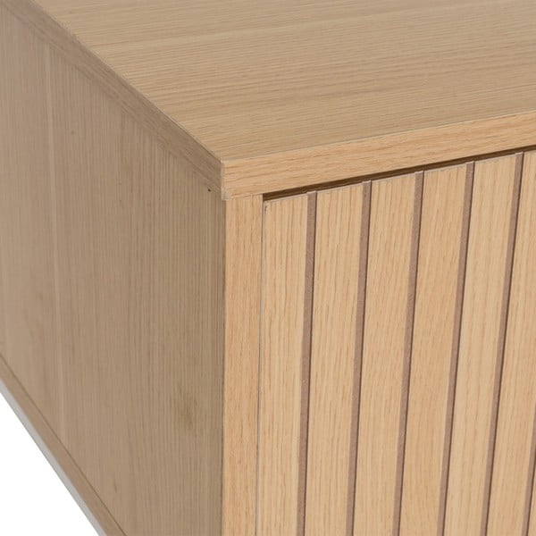 Dabīga toņa žurnālgaldiņš ar ozolkoka imitāciju 50x110 cm Mid-Lines – Casa Selección-image-2