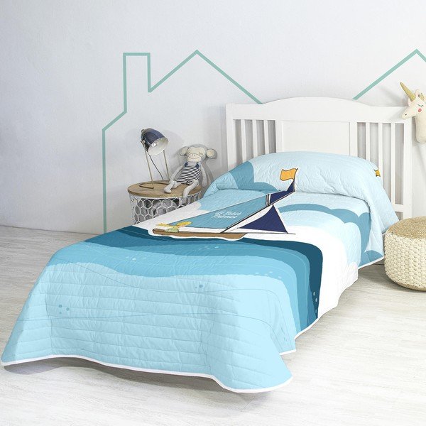 Kokvilnas bērnu gultas pārklājs 260x180 cm Navigateur – Mr. Fox-image-1