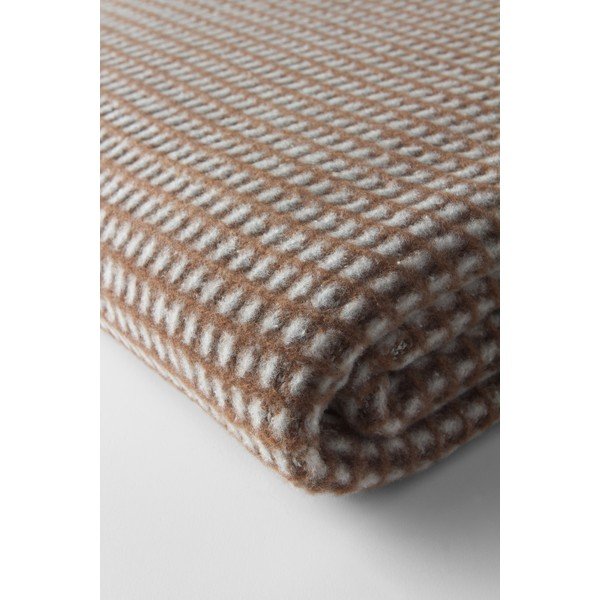 Brūns pleds no kokvilnas maisījuma 140x180 cm Uniwaffle – Euromant-image-3
