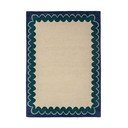 Dabīga toņa/zilganzaļš ar rokām darināts vilnas paklājs 200x290 cm Wiggle Wool – Flair Rugs