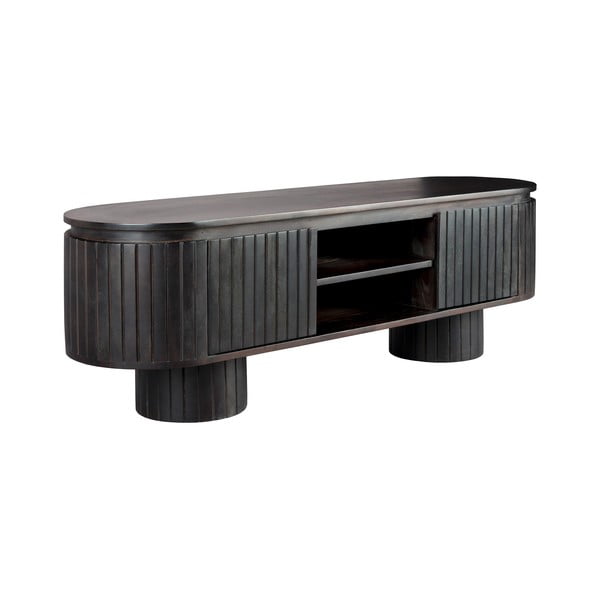 Tumši brūns mango masīvkoka TV galdiņš 140x45x40 cm Kenji – Dutchbone-image-4