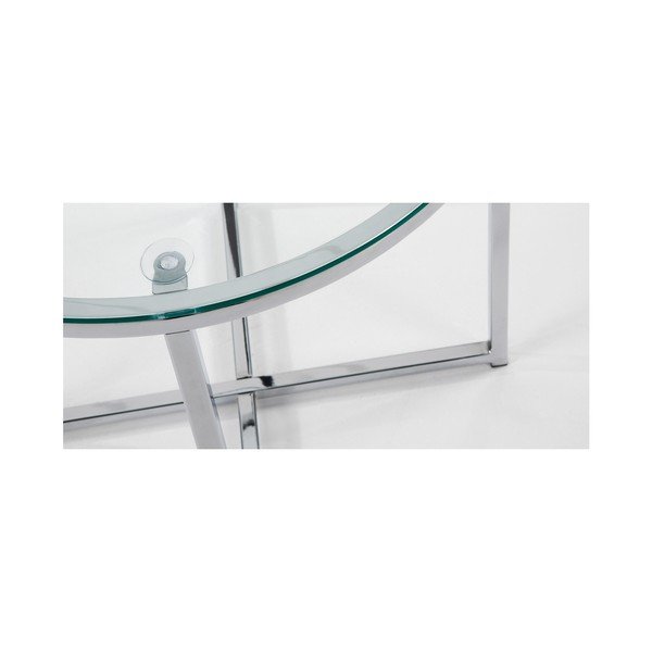 Apaļš sānu galdiņš ar stikla galda virsmu ø 50 cm Divid – Kave Home-image-1