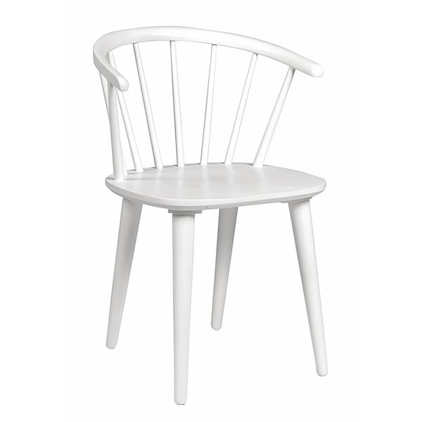 Balts gumijkoka ēdamistabas krēsls Rowico Carmen