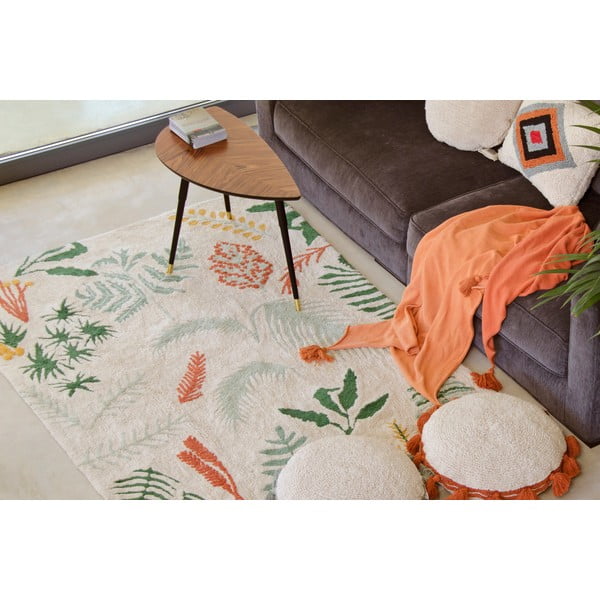 Mazgājams/ar rokām darināts kokvilnas bērnu paklājs 140x200 cm Botanic Plants – Lorena Canals-image-1